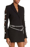 Rochie tip Sacou cu Accesorii din Strasuri si Perle, Ximena