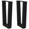 VidaXL Picioare pentru măsuță de cafea &icirc;n formă de V, 2 buc., negru, 38x (42-43,3) cm, oțel 4012624