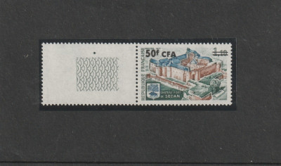 Reunion 1972-Arhitectura,supratipar CFA,dantelat,MNH,Mi.484 foto