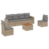 Cumpara ieftin Patio Sofa Set 7-Locuri Amestec de bej si gri deschis