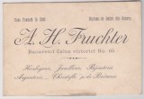 A. H. Fruchter București &ndash; carte comercială cu chitanță manuscrisă și timbru fiscal