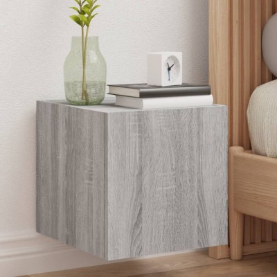 Gossi comode tv cu lumini led, 2 buc., gri sonoma, 30,5x35x30 cm foto