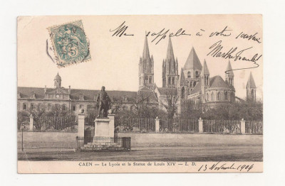 FV1 -Carte Postala - FRANTA - Caen, Le Lycee , circulata 1904 foto