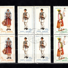 M1 TW 2 - 1968 - Costume nationale I - perechi de cate patru timbre