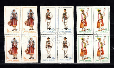 M1 TW 2 - 1968 - Costume nationale I - perechi de cate patru timbre foto