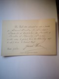 Cumpara ieftin Invitatie Domnului D. A. Sturdza 20 octombrie 1897 - Cuartierul Regal