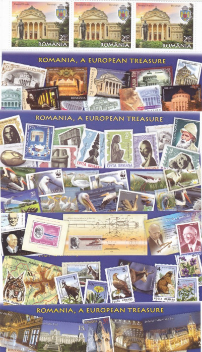 ROMANIA TEZAUR EUROPEAN,CU MANSETA! SUB VALOAREA NOMINALA!,2019 MNH ** ROMANIA.