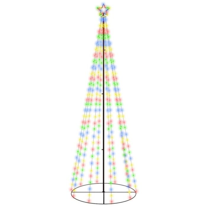Brad de Craciun conic, 310 LED-uri, multicolor, 100x300 cm