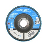 Disc lamelar cu zirconiu P60 pentru metal si inox, 125 mm, Breckner Germany
