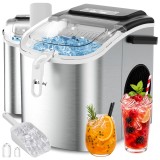 Aparat de facut gheata Ruhhy 1,2L, 12 kg/24h, argintiu, cu cupa