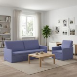 Cumpara ieftin Set de canapea 2 pcs Albastru Jeans Tesatura