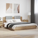 Cumpara ieftin Cadru de Pat cu Tablie Stejar Artizanal 200 x 200 cm