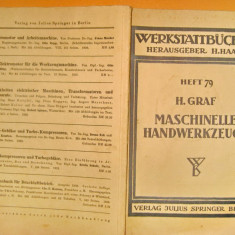 7281- I-H.Graf-Manual vechi Masini Unelte de mana 1940 Berlin Germania.