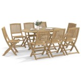 VidaXL Scaune grădină pliabile 8 buc. 48,5x57x90 cm lemn masiv acacia