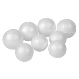 Set Bile Decorative, Model 8 Bucăți, Culoare Alb, Material Spumă, Diametru 4.5-6 cm, Oem