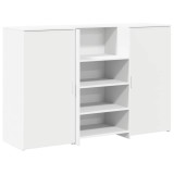 Cumpara ieftin Birou de receptie alb 155x50x103,5 cm din lemn prelucrat