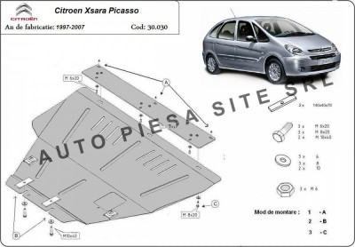 Scut metalic motor Citroen Xsara Picasso fabricat incepand cu 1997 APS-30,030 foto