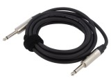 Cablu Audio Jack 6,3mm 3m Negru PVC