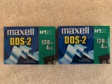 Două Casete DAT MAXELL - 120 m / 4 Gb &ndash; Noi Sigilate