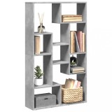 VidaXL Bibliotecă, gri beton, 72x20x120 cm, lemn prelucrat 858159