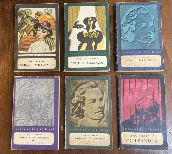 lot de 6 carti colectia romane de ieri si de azi