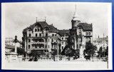 Oradea Nagyvarad 1943 Saspalota Palatul Vulturului - tip fotografie, animata, circulata la Budapesta, 2 timbre intacte, stampila lizibila