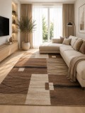 Cumpara ieftin Covor Luna 60x110 cm Bej Maro Polipropilena Antialergic Stil Modern Covoare Living