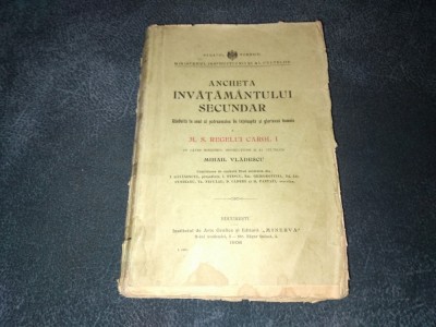 MIHAIL VLADESCU - ANCHETA INVATAMANTULUI SECUNDAR 906 foto