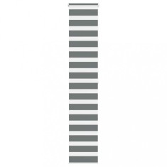 vidaXL Jaluzea tip zebra gri &icirc;nchis lățime țesătură 45,9 cm poliester