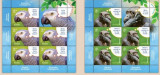 ROMANIA 2022 ANIMALE INTELIGENTE Set 4 Minicoli cu 5 timbre +1vinieta LP.2376, Nestampilat