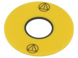 Tăbliță descriptivă galbenă 43mm EAO seria 61