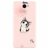 Husa silicon pentru Huawei Y7 Prime 2017, Cute Cat 101