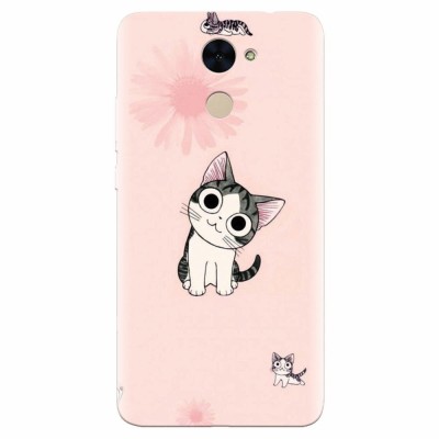 Husa silicon pentru Huawei Enjoy 7 Plus, Cute Cat 101 foto