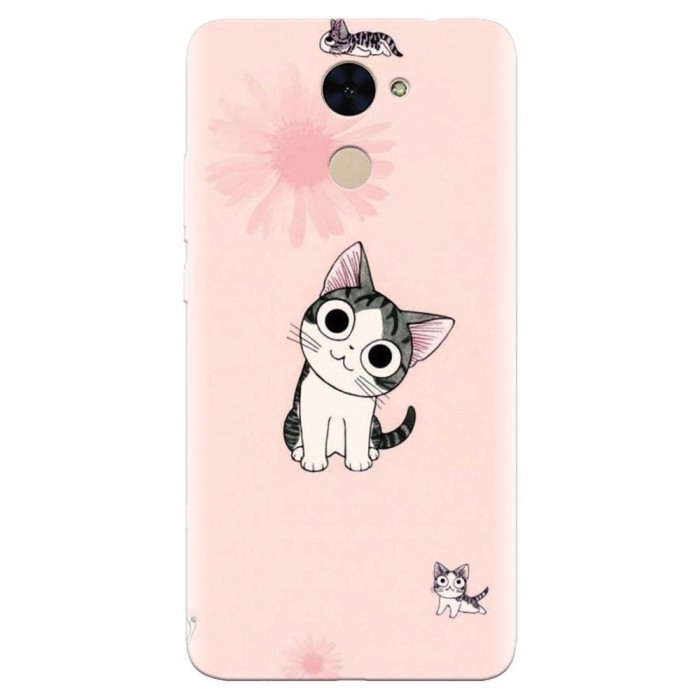 Husa silicon pentru Huawei Enjoy 7 Plus, Cute Cat 101