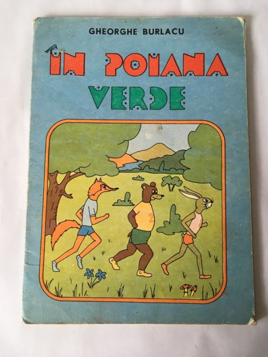 IN POIANA VERDE, GHEORGHE BURLACU, 1983, carte de colorat,