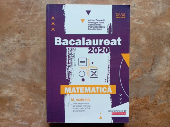 Adrian Zanoschi - Bacalaureat 2020. Matematica Mate-Info