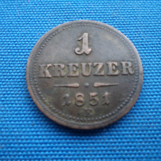 1 KREUZER 1851/ E TRANSILVANIA -ALBA IULIA