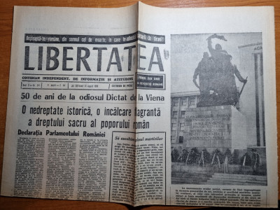 Libertatea 30-31 august 1990-50 ani de la dictatul de la viena,rapsodia romana foto