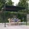 Gossi pavilion de gradina, acoperis retractabil, antracit, 3x3 m