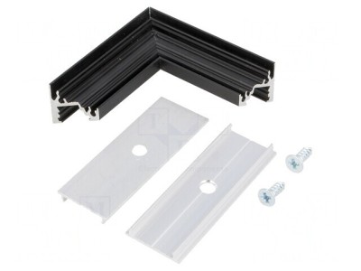 Conector 90&amp;deg; Aluminiu Negru CORNER10 foto