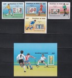 Niger 1986 - Campionatul Mondial de Fotbal - Mexic, Serie NDT + Colita NDT, RARE, MNH