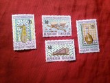 Serie Tunisia 1970 - Folclor - Instrumente Muzicale , 4 valori, Nestampilat