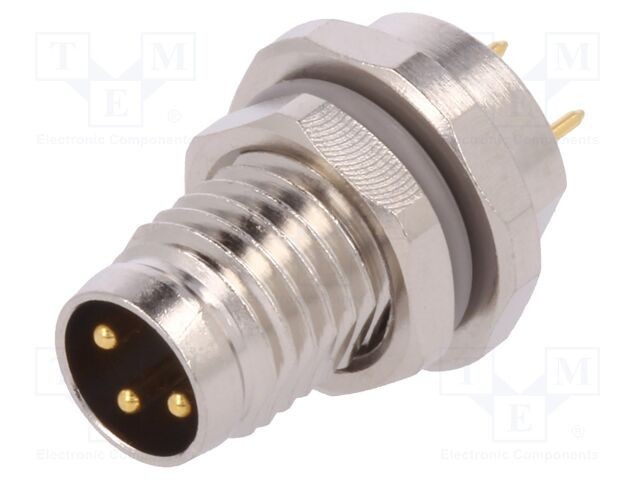 Conector M8 tată 3 pini neecranaţi soclu IP67 60V 2,5&divide;4mm TE Connectivity
