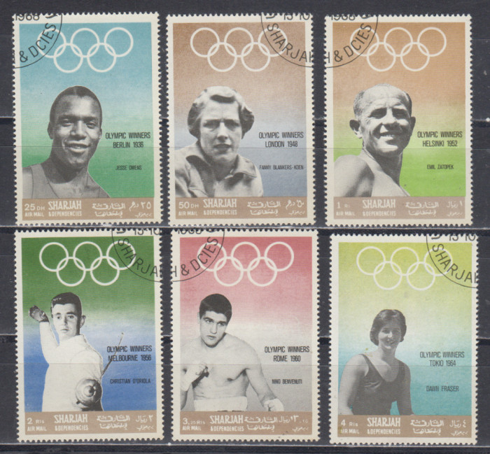 A12 S3 9 - Timbre foarte vecgi - Sharjah - Jocurile olimpice 1964 Tokio