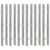 Ancore de gard, 6 buc., argintiu, 7x6x60 cm, otel galvanizat