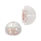 Inchizatoare cu Silicon si Aur 14K Roz pentru Cercei, 6mm, pentru Tija 0.5&ndash;0.85mm