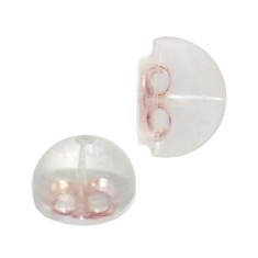 Inchizatoare cu Silicon si Aur 14K Roz pentru Cercei, 6mm, pentru Tija 0.5&ndash;0.85mm