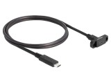 Cablu DELOCK USB 3.2 Gen 2 USB-C 1m Negru 10Gbps Cod 87824