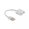Cablu adaptor USB 2.0 - placa de sunet audio 7.1 virtual 10cm aluminiu WELL