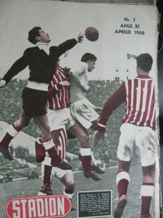 Revista Stadion (1958) Rapid-Dinamo 1-0, CCA-UTA 1-1, Dinamo Cluj (prezentare)